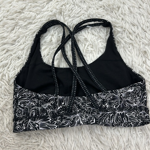 Lululemon Energy Bra Infinity Energy Bra Alpine White Black - Picture 3 of 4